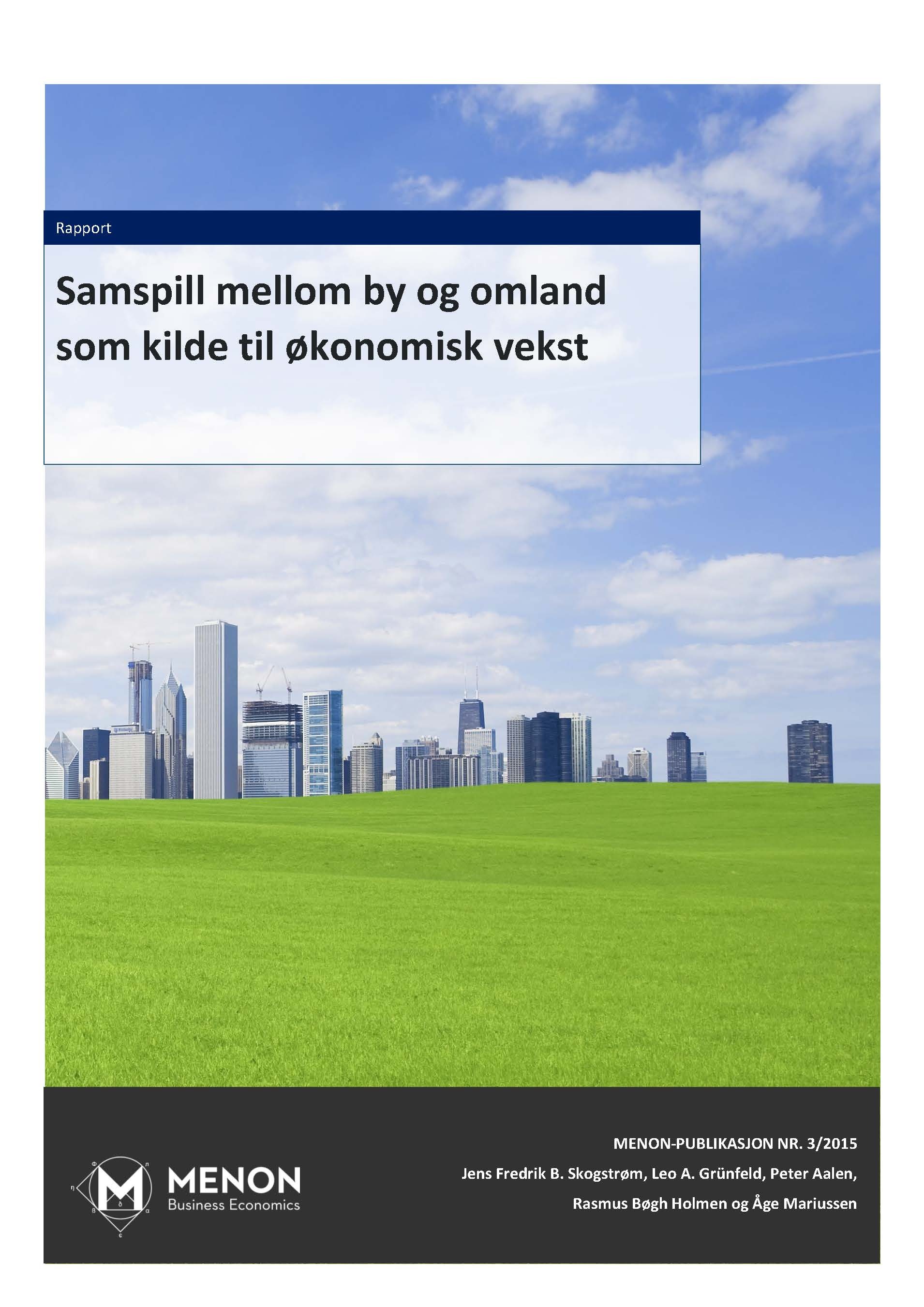 Samspill Mellom By Og Omland Som Kilde Til økonomisk Vekst