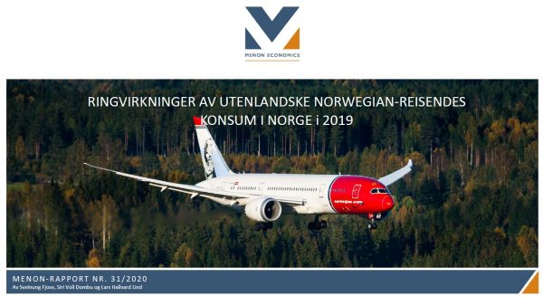 Ringvirkninger av utenlandske Norwegian-reisendes konsum i Norge i 2019