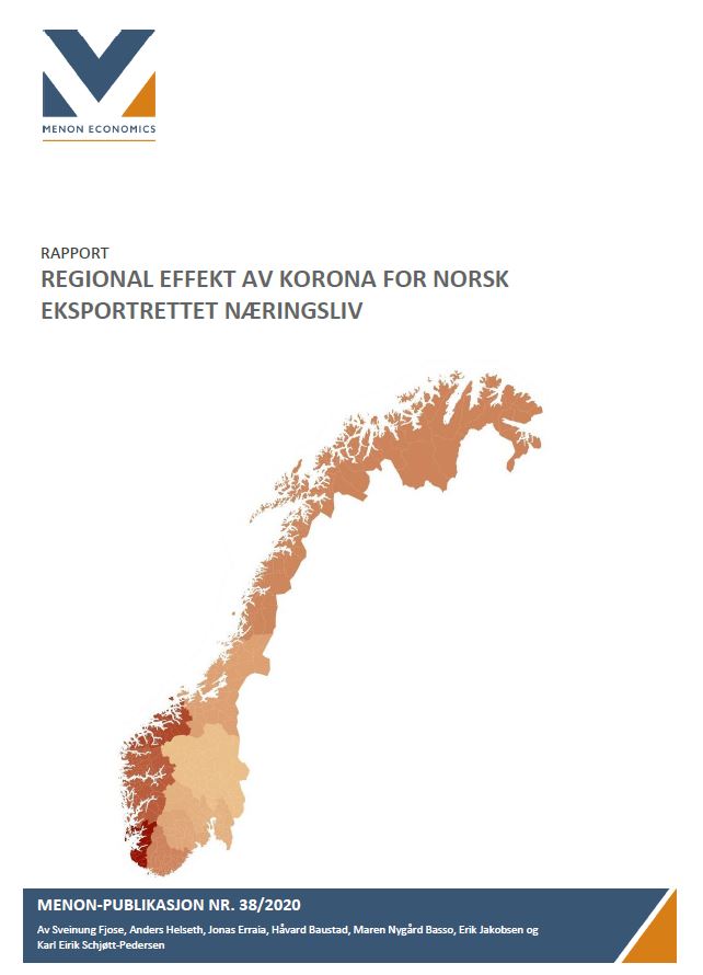 Regional effekt av korona for norsk eksportrettet næringsliv