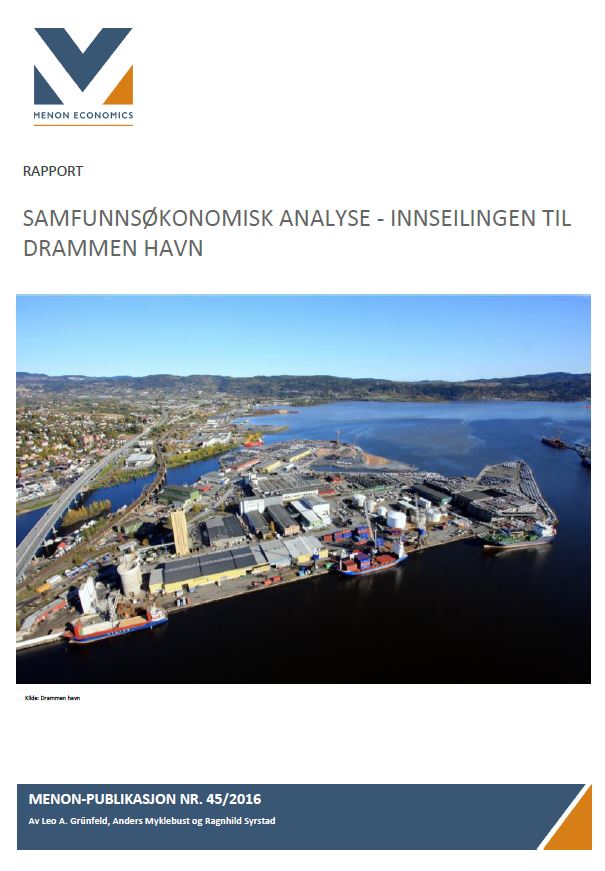 Samfunnsøkonomisk analyse – Innseilingen til Drammen havn