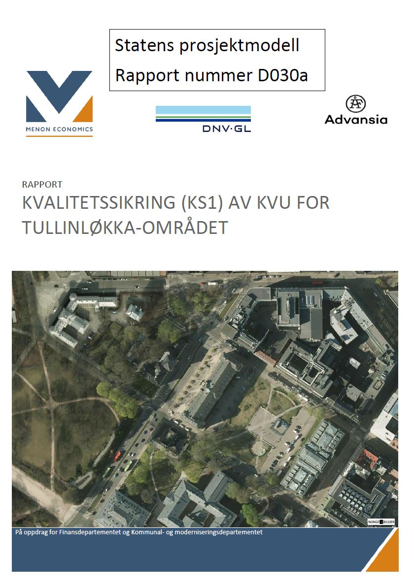 Kvalitetssikring (KS1) av KVU for Tullinløkka-området