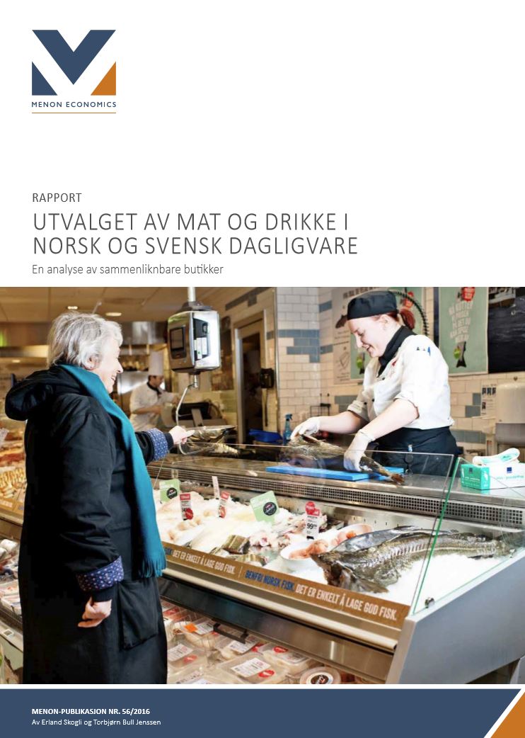 Sammenlikning av vareutvalget i svensk og norsk dagligvare