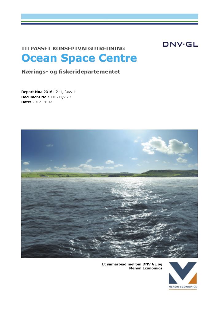 Tilpasset konseptvalgutredning  – Ocean Space Centre