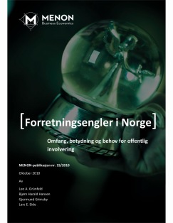 Forretningsengler i Norge: Omfang, betydning og behov for offentlig involvering