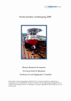 Norsk maritim verdiskaping 2008