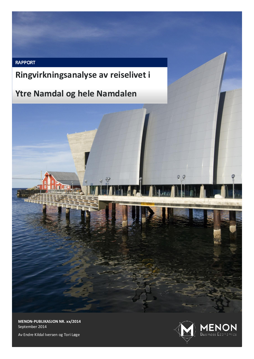 Ringvirkningsanalyse av reiselivet i Ytre Namdal og hele Namdalen